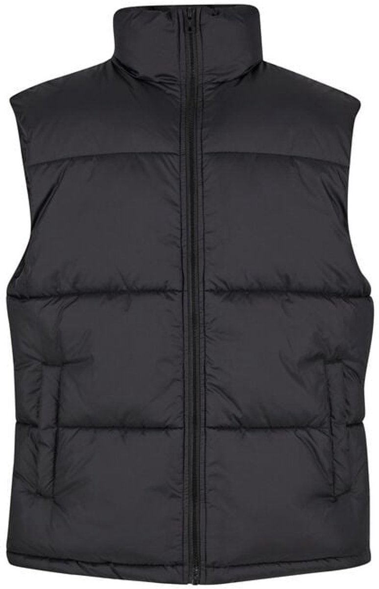 Urban Classics Basic Puffer Bodywarmer Heren Bodywarmer – S Zwart