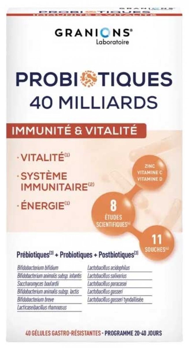Granions Biotic supplements 40 Miljard Immuniteit & Vitaliteit 40 Capsules