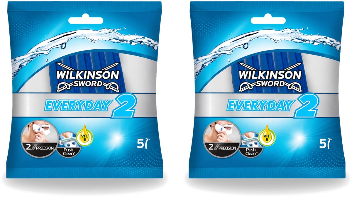 2 x Wilkinson Sword - Wegwerpscheermesjes - 5 Scheermesje - Voordeelverpakking - 2 stuks