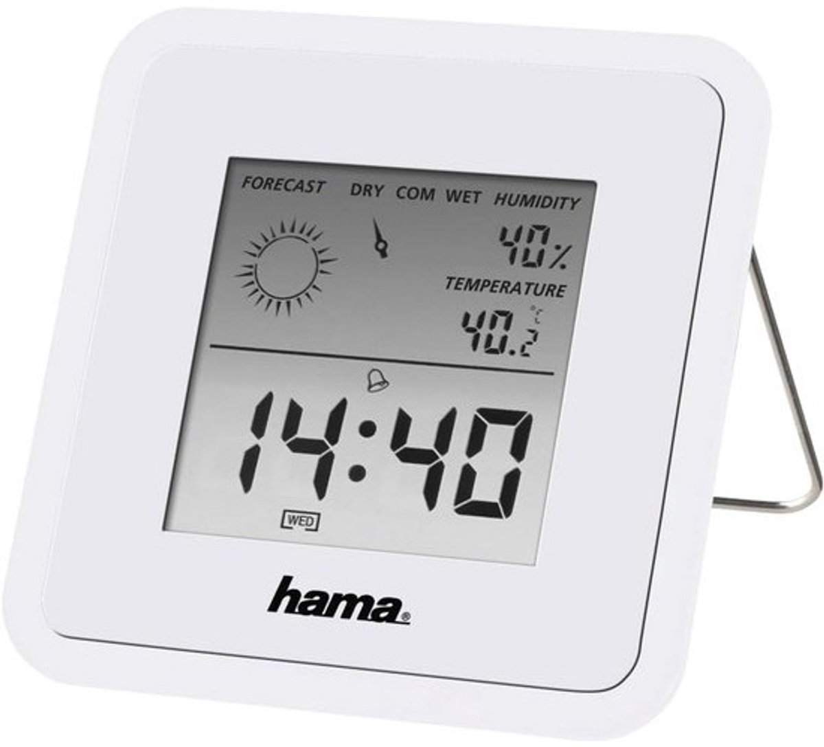 Digitaal Weerstation met Binnen- en Buitentemperatuur en Luchtvochtigheid