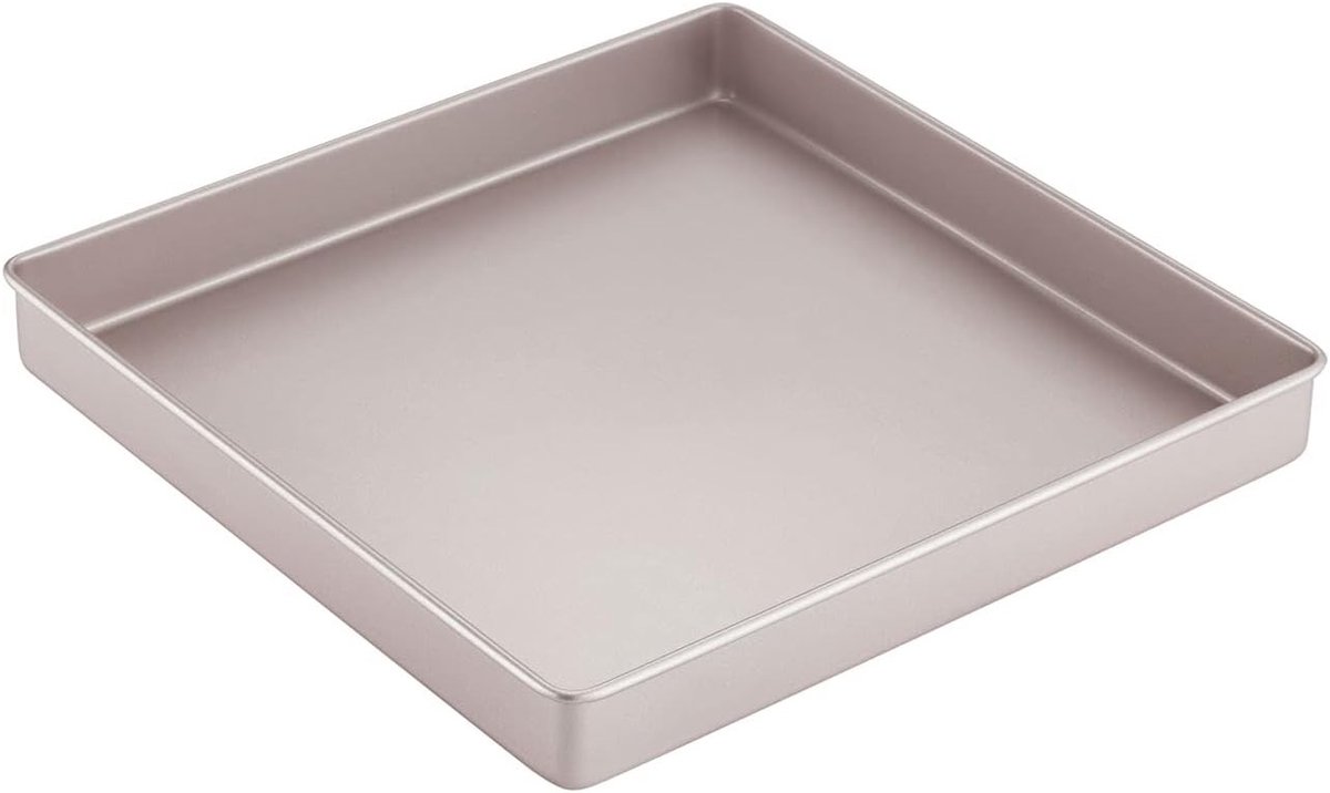 11-Inch Griddle Pan - Antiaanbak Bakplaat voor Oven, Ideaal voor Vlees, Brood en Taarten 28.5cm x 28.5cm x 3.5cm