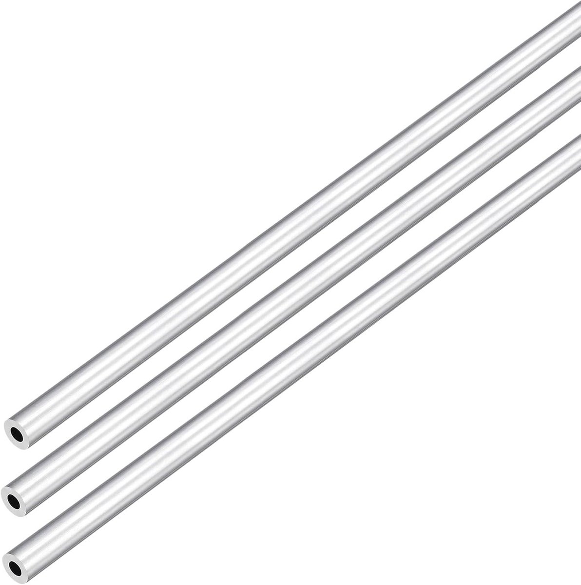 DMiotech 3Pack (4mm OD x 2mm ID) 6063 Aluminum Round Tube 300mm Length Industry Metal Tube for Machinery Frame - ShopVlot