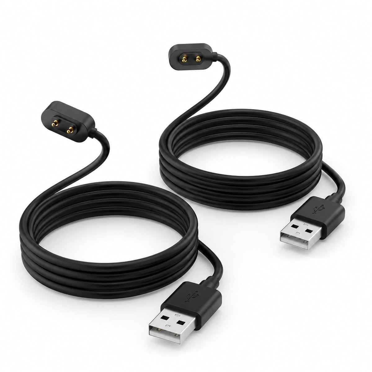2 Stuks Magnetische USB Oplaadkabels 100cm voor Smartwatches en Fitness Trackers, Veilig en Snelle Oplader voor Diverse Modellen, Geschikt voor Redmi Watch en Xiaomi Band