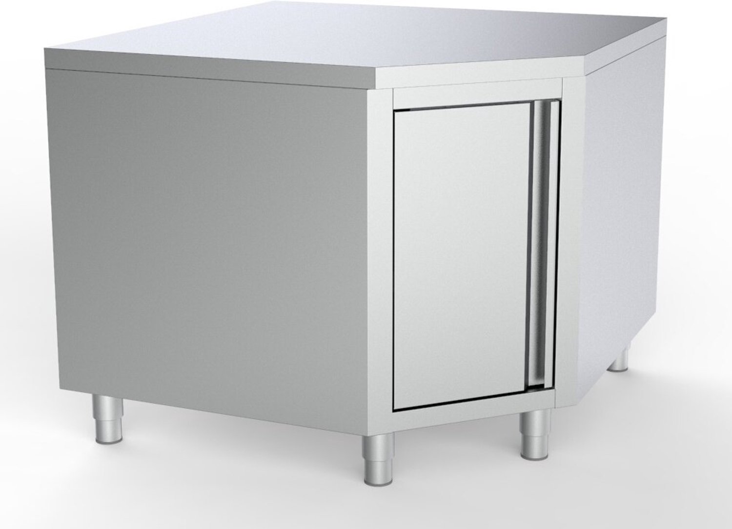 Werktafel Hoek met Deur 1000/1000 voor 700mm Tafels, combisteel 7333.0292 - Horeca & Professioneel
