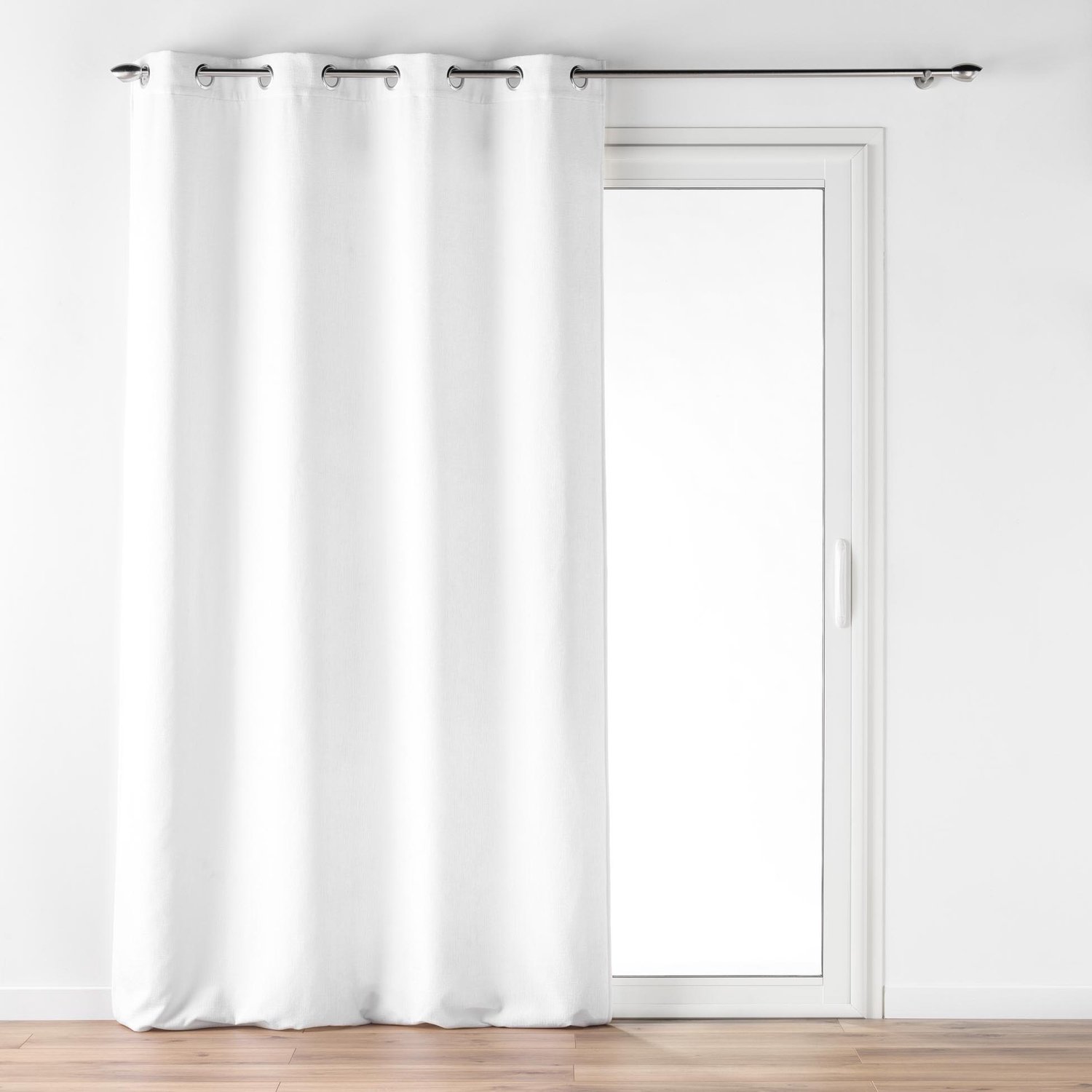 Douceur d'intérieur - Fluwelen gordijn met ringen VERRA, 140 x 260 cm - wit