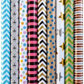 Assortiment cadeaupapier inpakpapier CH3 - 200 x 70 cm - 5 rollen