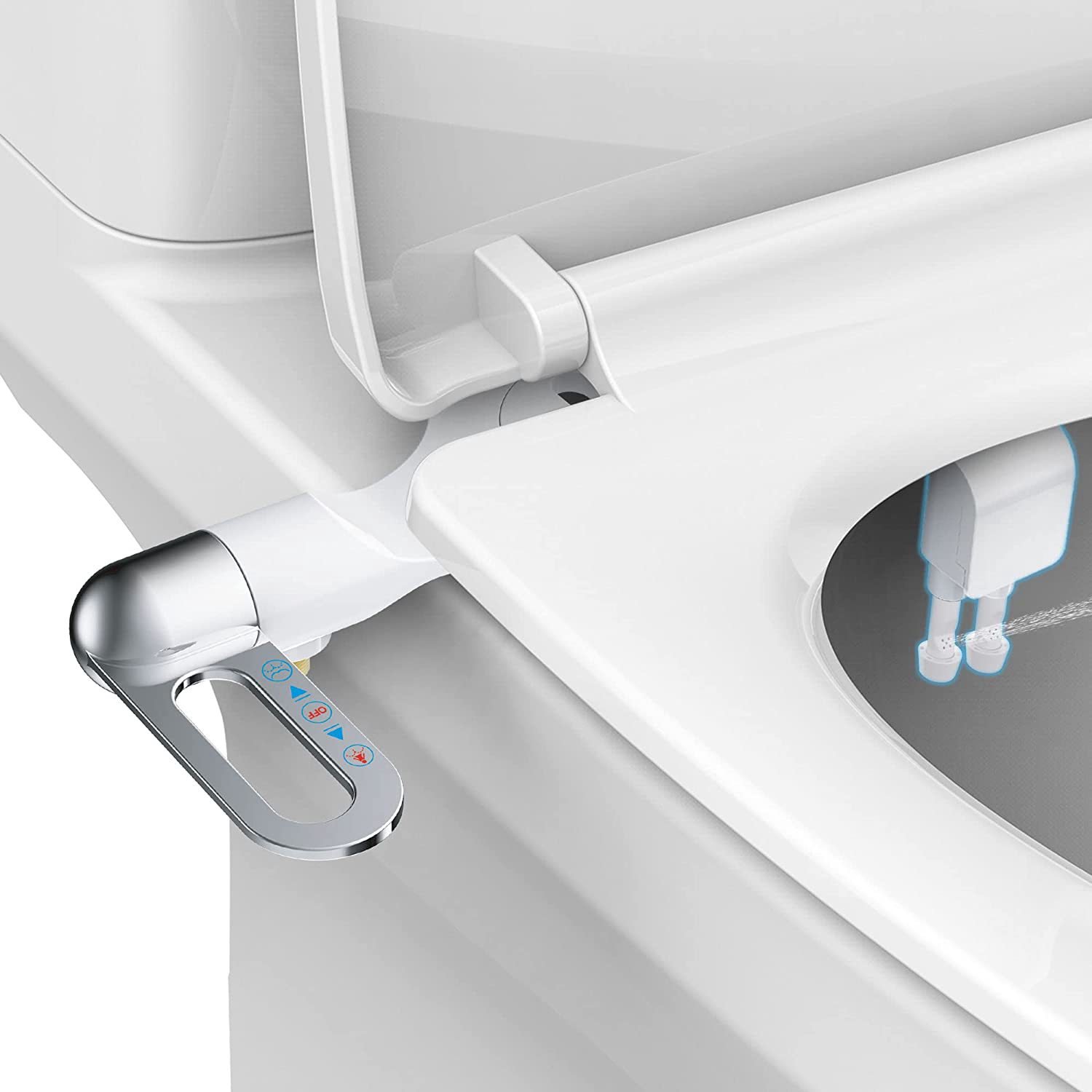 Bidet Douche Set - Bidet WC - Uitschuifbaar Mondstuk - Geen Elektriciteit Nodig - Eenvoudig te Installeren - Wit