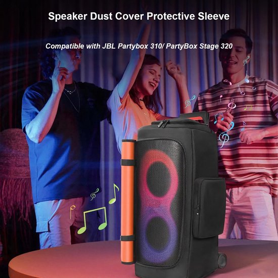Speakerstofkap Compatibel met / Draagbare Speaker, Beschermende Hoes Reistas met Zakken voor Accessoires — afbeelding 2
