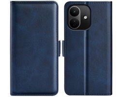 MobyDefend Hoesje - Geschikt voor Xiaomi Redmi Note 17 Pro 5G - Luxe Wallet Book Case (Sluiting Zijkant) - Blauw