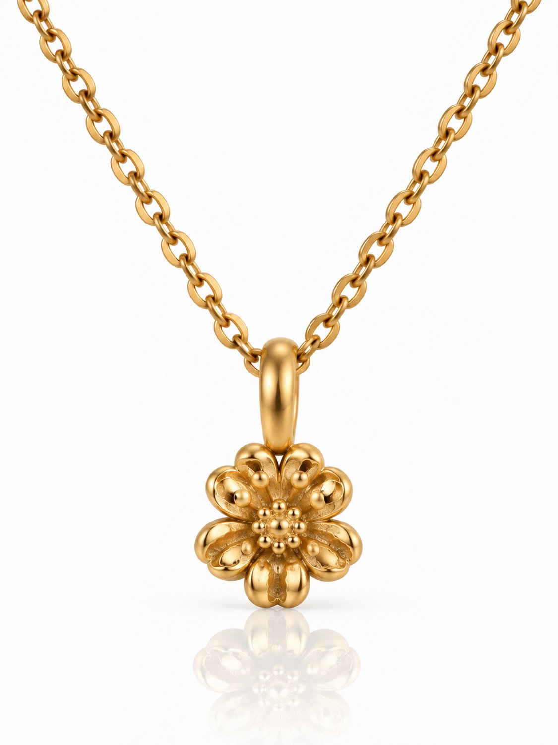 Maevi® Geboortebloem Ketting - Maand: Maart - Hoge Kwaliteit RVS / Stainless Steel - Sterrenbeeld / Geboortesteen Ketting - Cadeau voor Mama / Vriendin - Geboorte Cadeau - Incl Luxe Verpakking - Birthflower Necklace - Lengte: 45cm - Verkleurt Niet