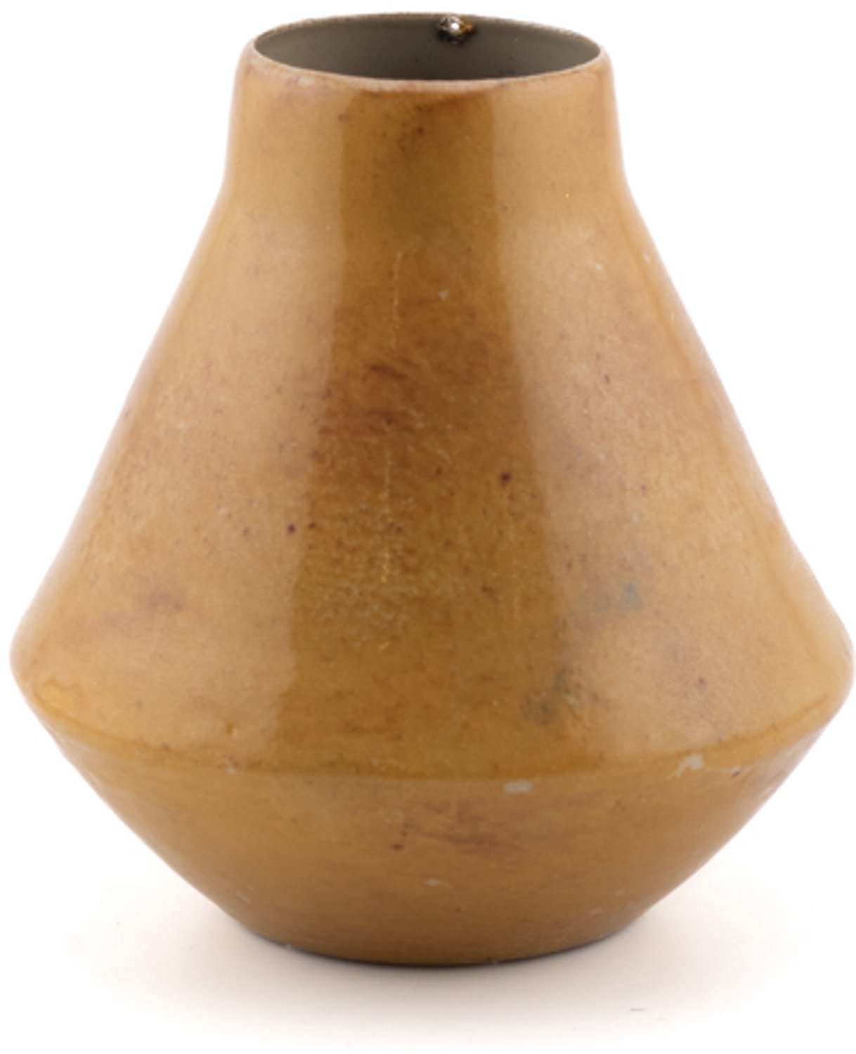 Metalen vaasje mustard