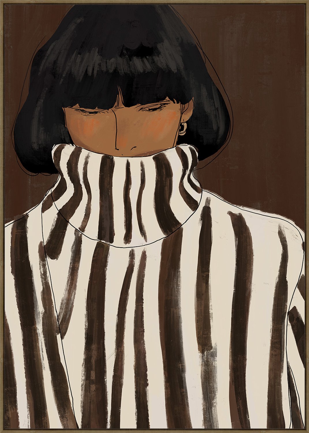Schilderij snug muse