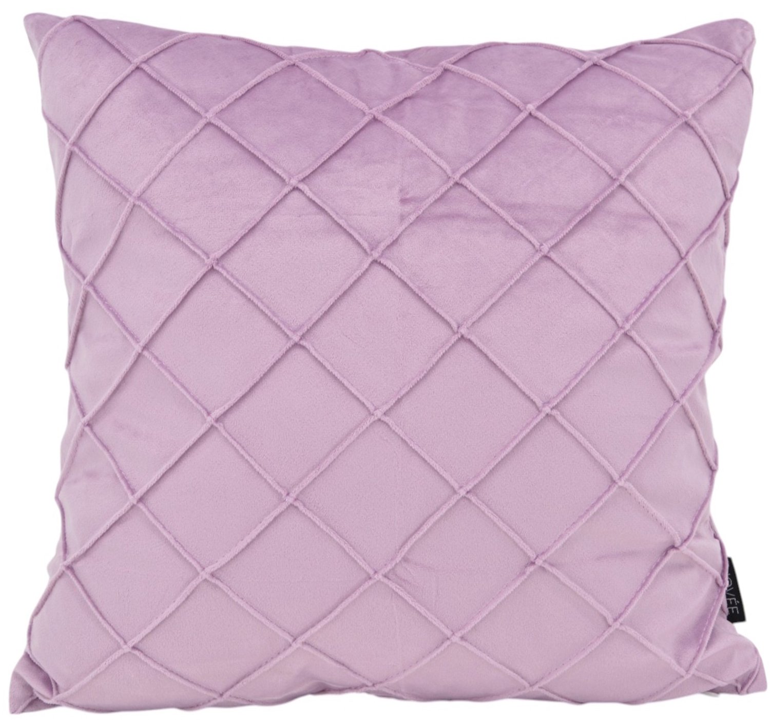 NOVÉE Velvet Cross Lila Kussenhoes | 45x45 cm | Velvet/Polyester