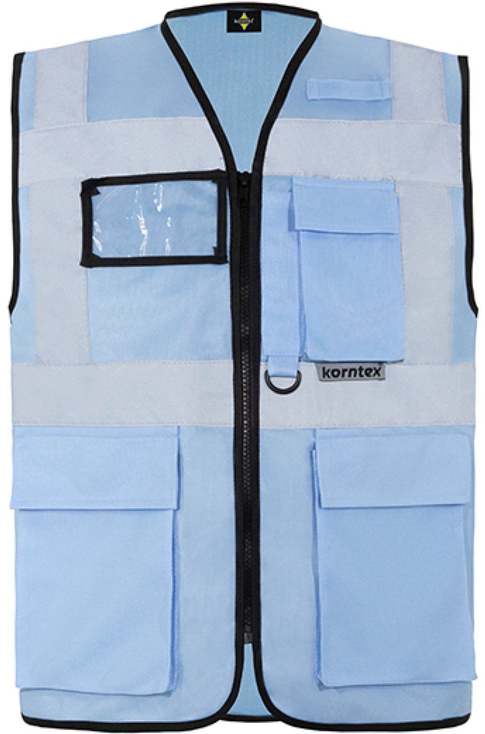 Korntex Executive Multifunctional Safety Vest Berlin KX802 - sky blue - M