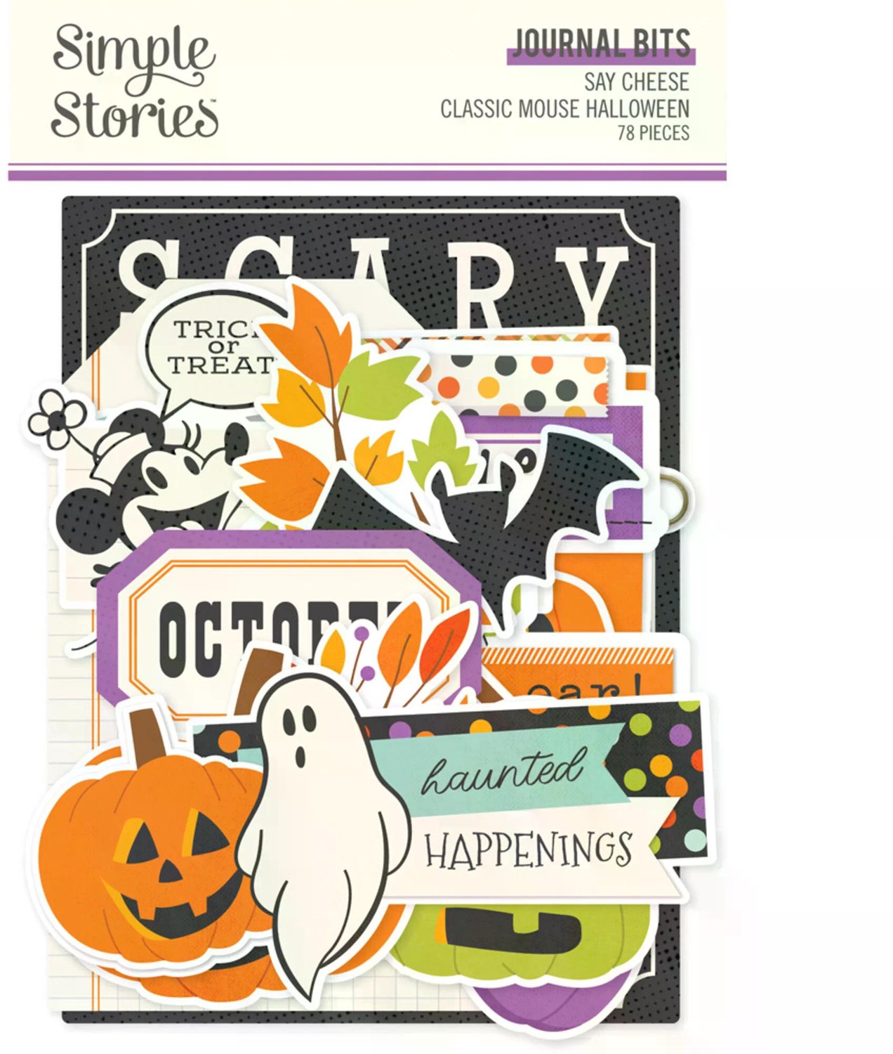 Simple Stories - Say Cheese Classic Mouse Halloween Journal Bits & Pieces (27220)