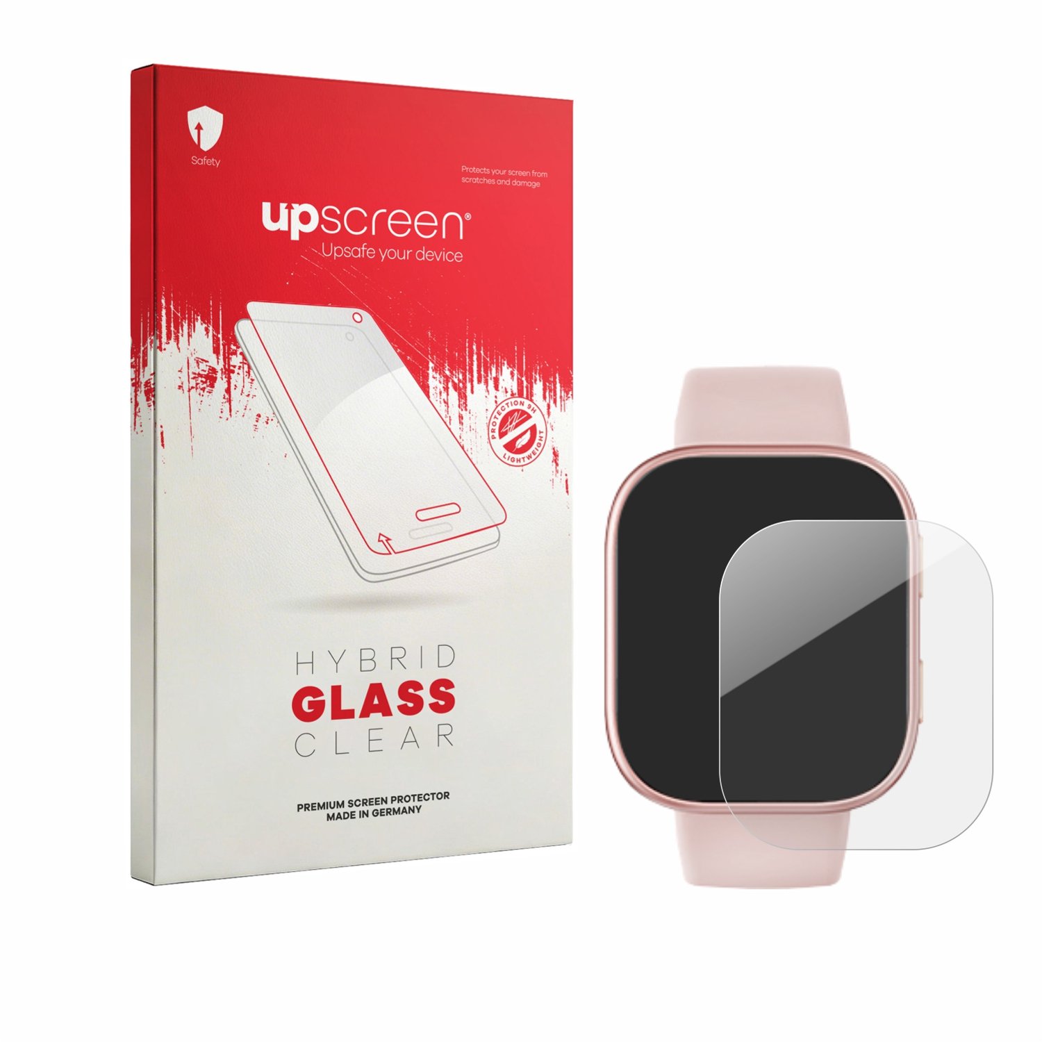 upscreen - Screenprotector voor Mingtawn Smartwatch 1.83" - Folie Beschermfolie Beschermglas transparant