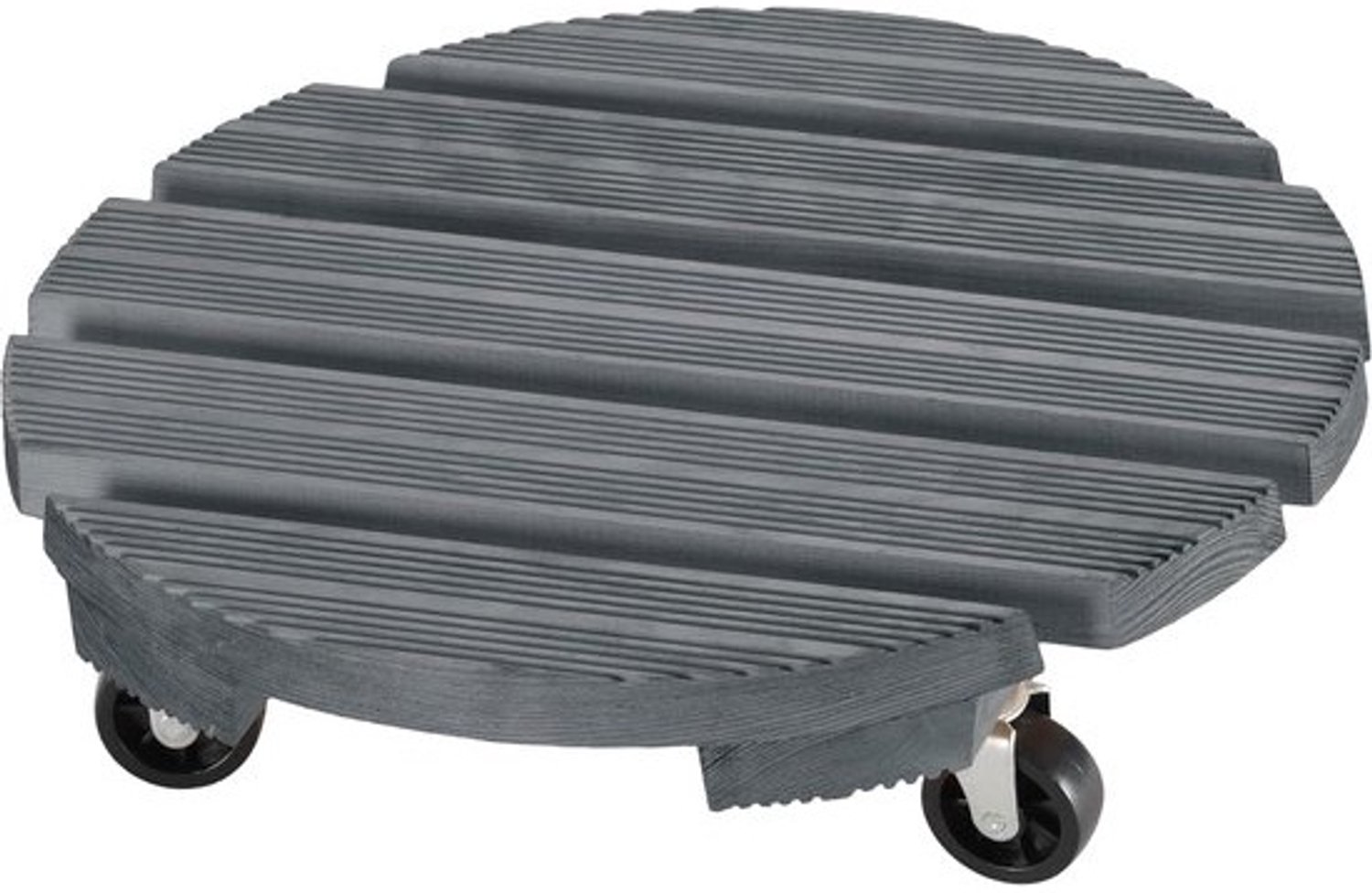 Ronde Plantenroller - Plantenkar met Wielen - Planten Verplaatsen - Antislipoppervlak - 38 cm Diameter - Grijs