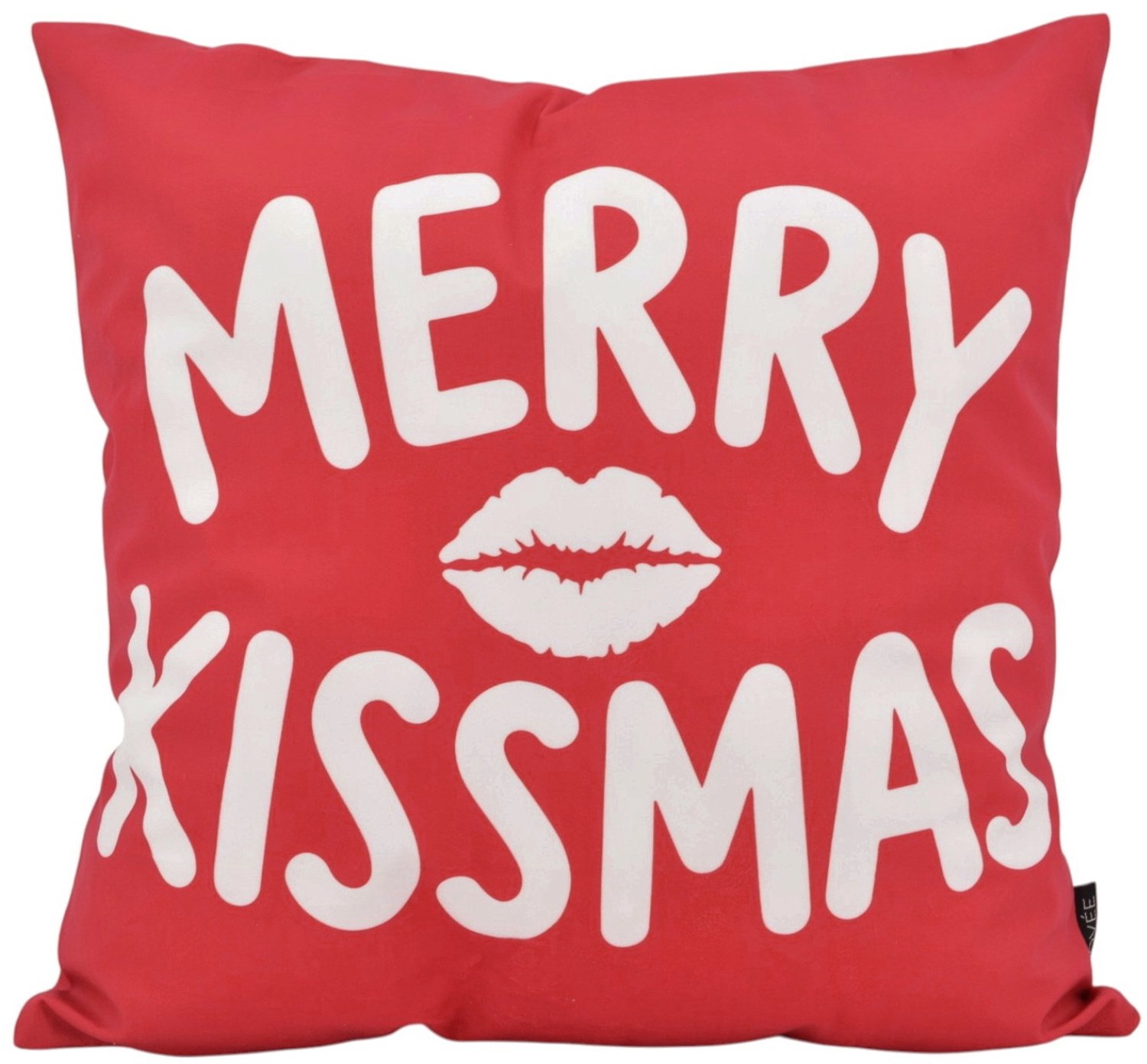 NOVÉE Merry Kissmass Kussenhoes | 45x45 cm | Katoen/Polyester rood/creme