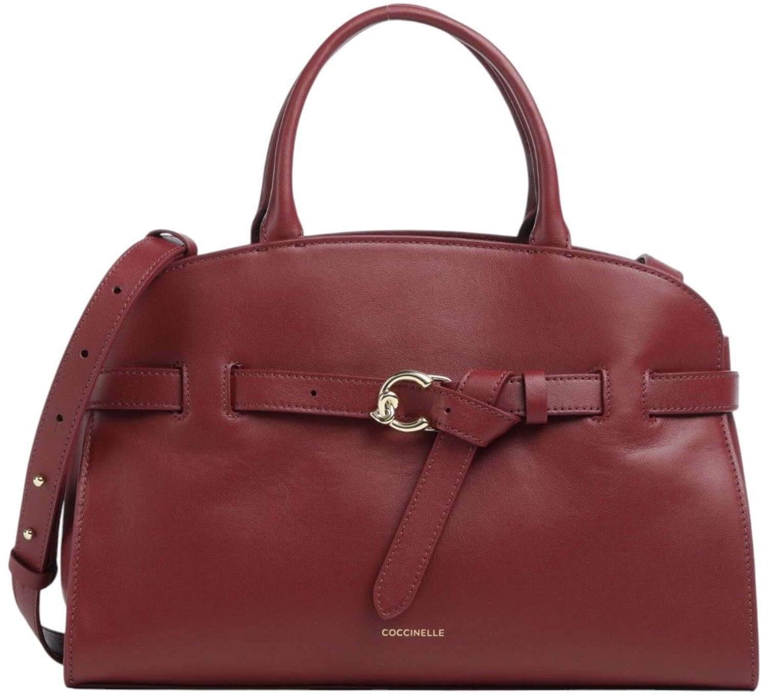 Coccinelle Sabine - Handtas - Leer - Magneetsluiting - Generfde leerstructuur