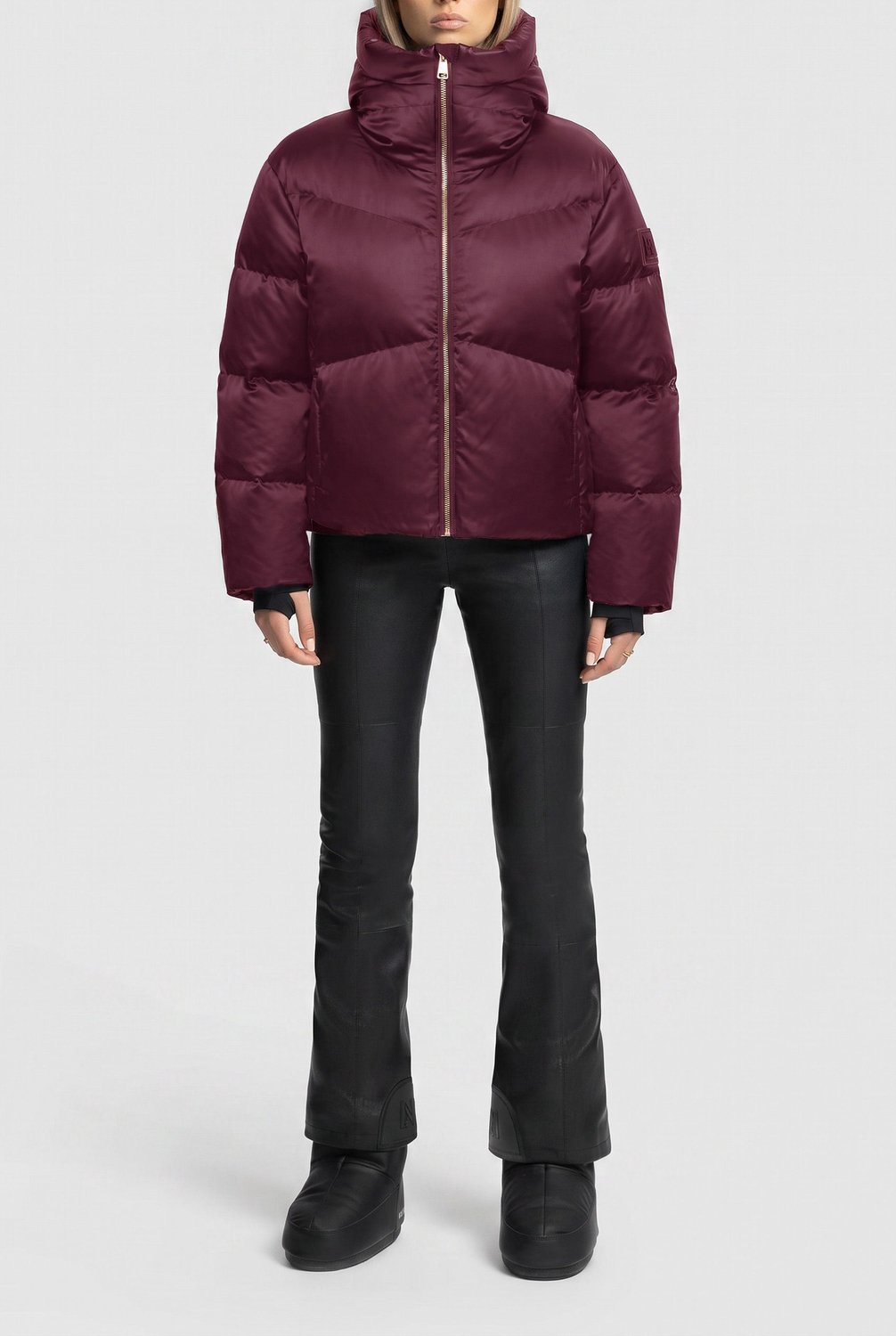 NIKKIE Newport Satin Jacket Ski jack dames Rood