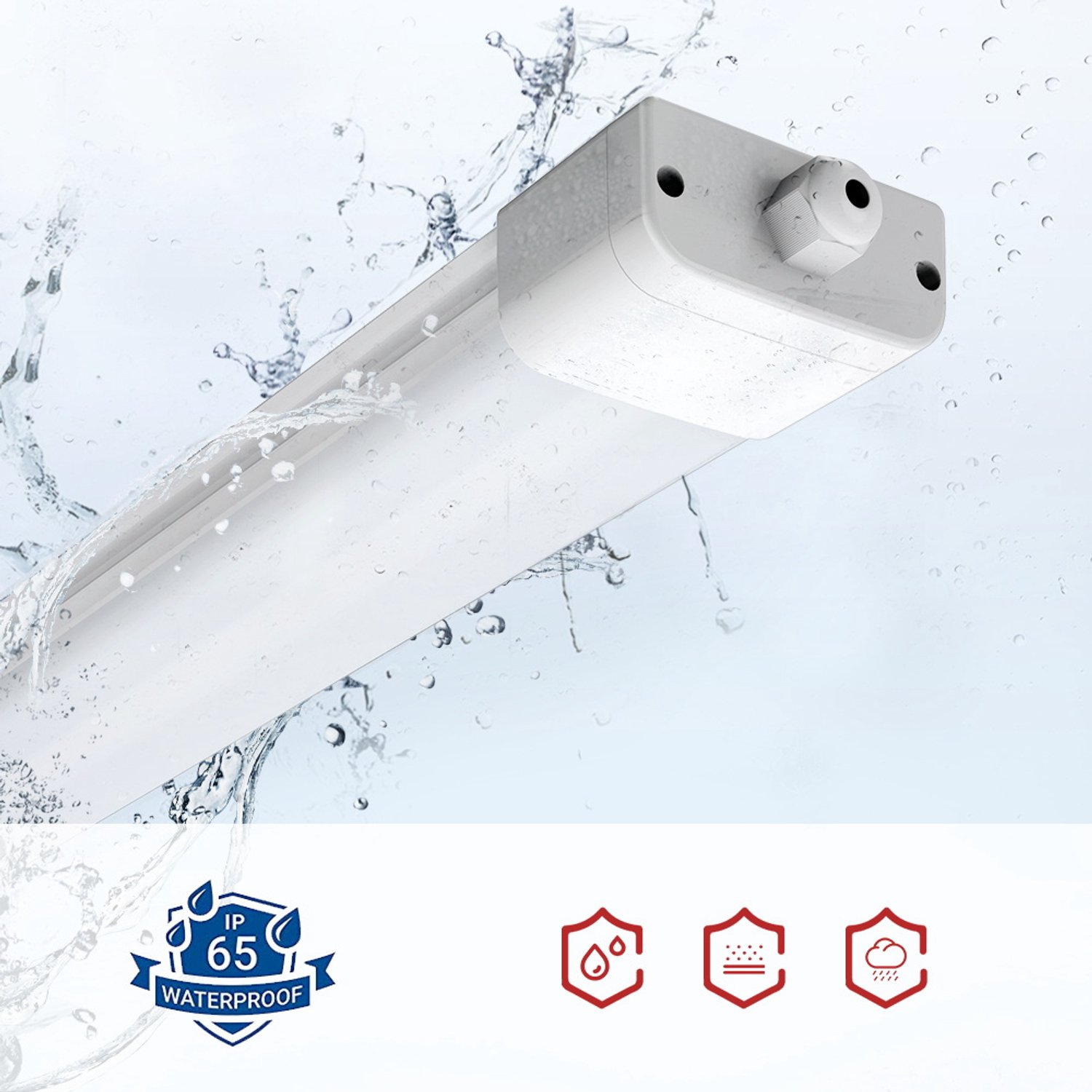 ANTENLICHT LED Batten - LED TL Armatuur - Vochtbestendige LED Verlichting - 60 cm 18W 4000K 1980lm - Plafondlamp voor Garage - IP65 Waterdichte LED Werklamp - Warm wit Neutraal wit