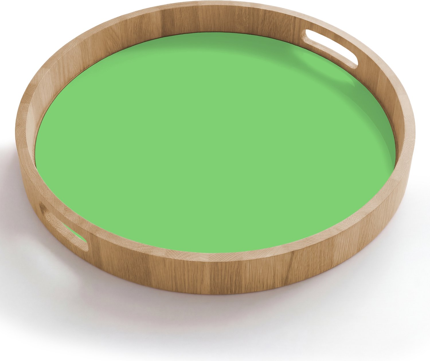 Dienblad rond 50x50 cm - Schootdienblad hout - Meadow - Green - Groen - Borrelplank rechthoek - Plateau houten dienbladen