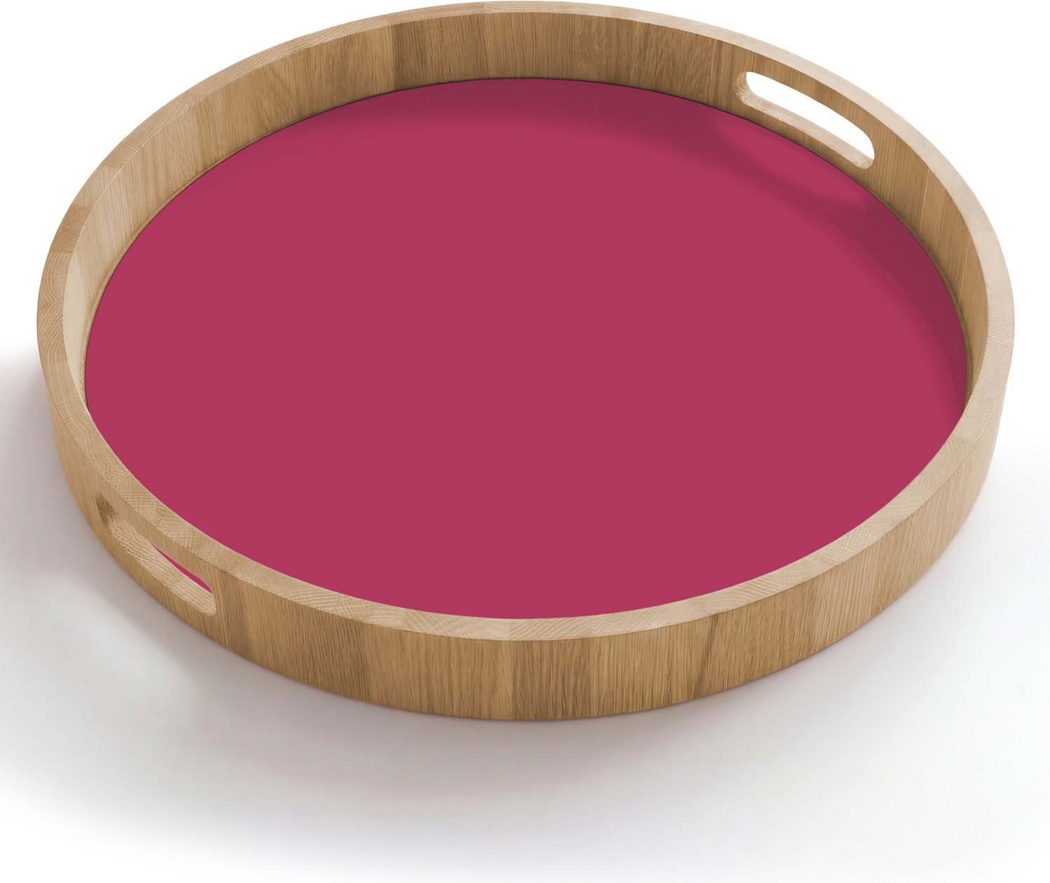 Dienblad rond 50x50 cm - Schootdienblad hout - Deep - Berry - Rood - Borrelplank rechthoek - Plateau houten dienbladen