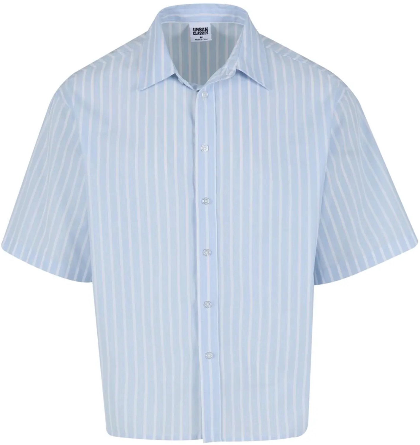 Gestreept overhemd Urban Classics Boxy Freezeblue