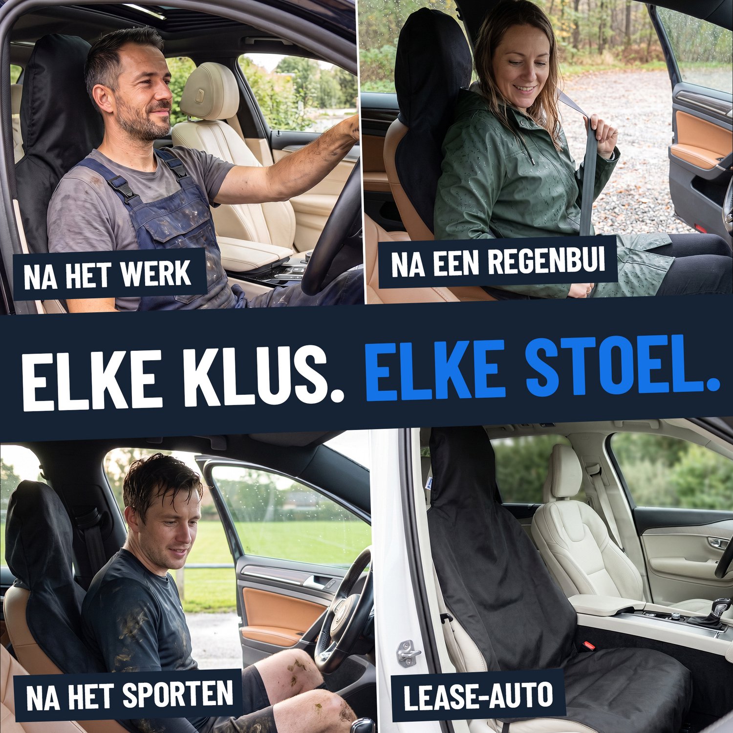 NOVOB® Autostoelhoes - Universeel - Monteurshoes - Beschermhoes - Autostoel Hoes - Machinewasbaar - Met Verstelbare Gespen | Zwart – foto 5