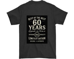 Grappig Verjaardag Shirt – Legends Are Born In 1963 – Unisex T-Shirt voor Dames & Heren – Origineel Cadeau voor 60 jaar