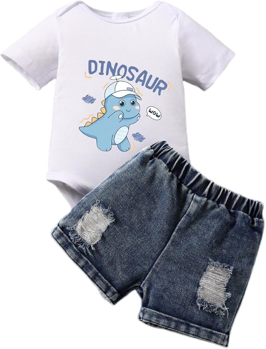 Babykleding voor jongens t-shirt+ spijkerbroek 2-delig