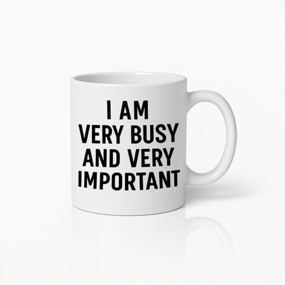 Am Very Busy and Very Important Koffiemok 330ml – Grappige Quote Beker – Humoristisch Cadeau voor Collega’s, Vrienden & Kantoorleven