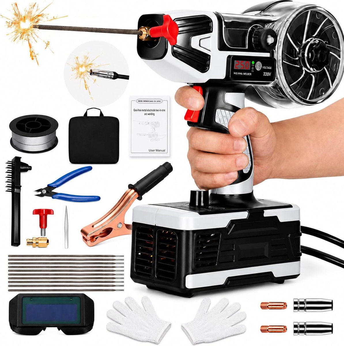 Elektrisch lasapparaat, draagbare booglasmachine