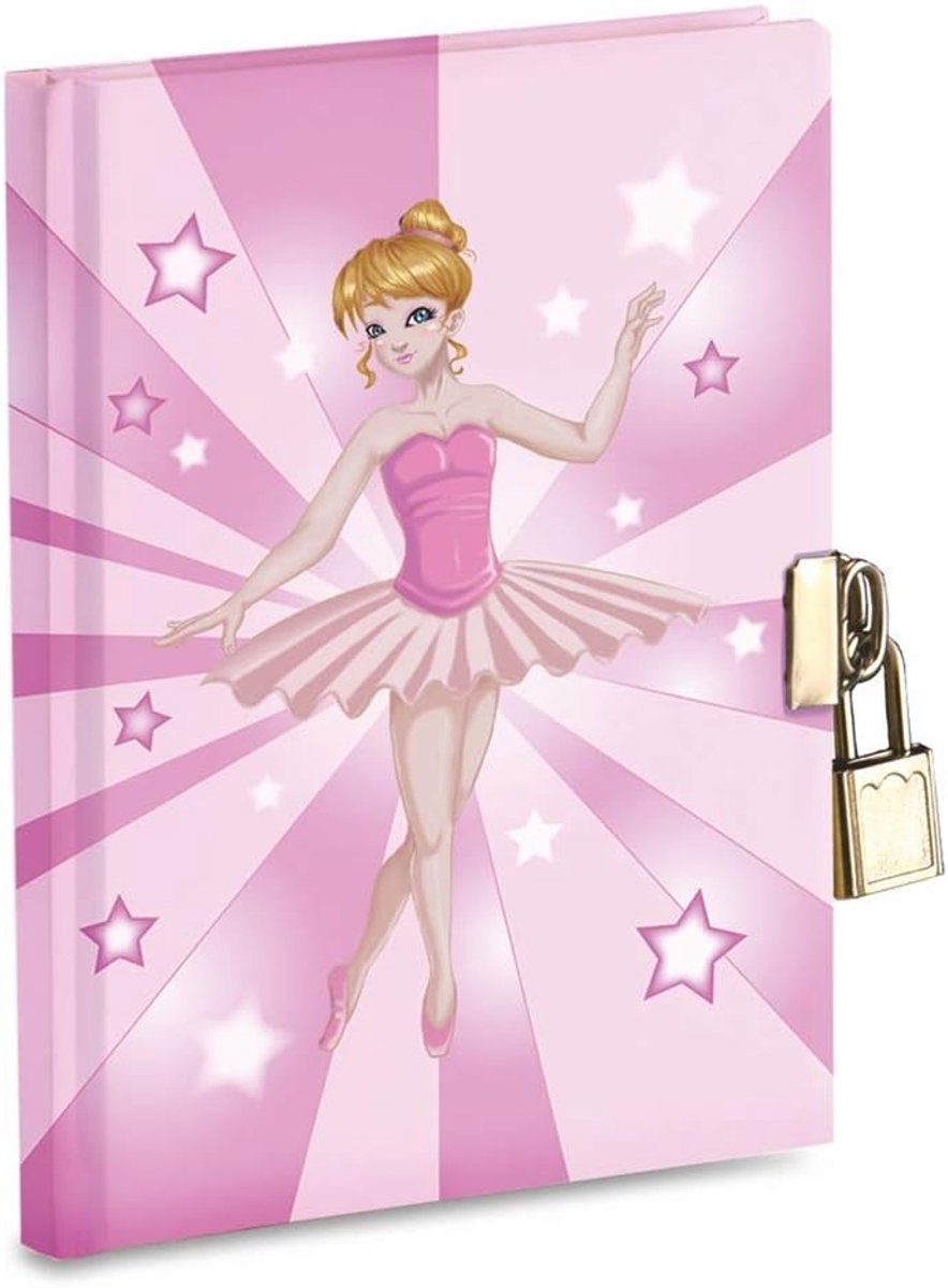 Dagboek 14,5 x 18,5 cm met metalen slot en 2 sleutels