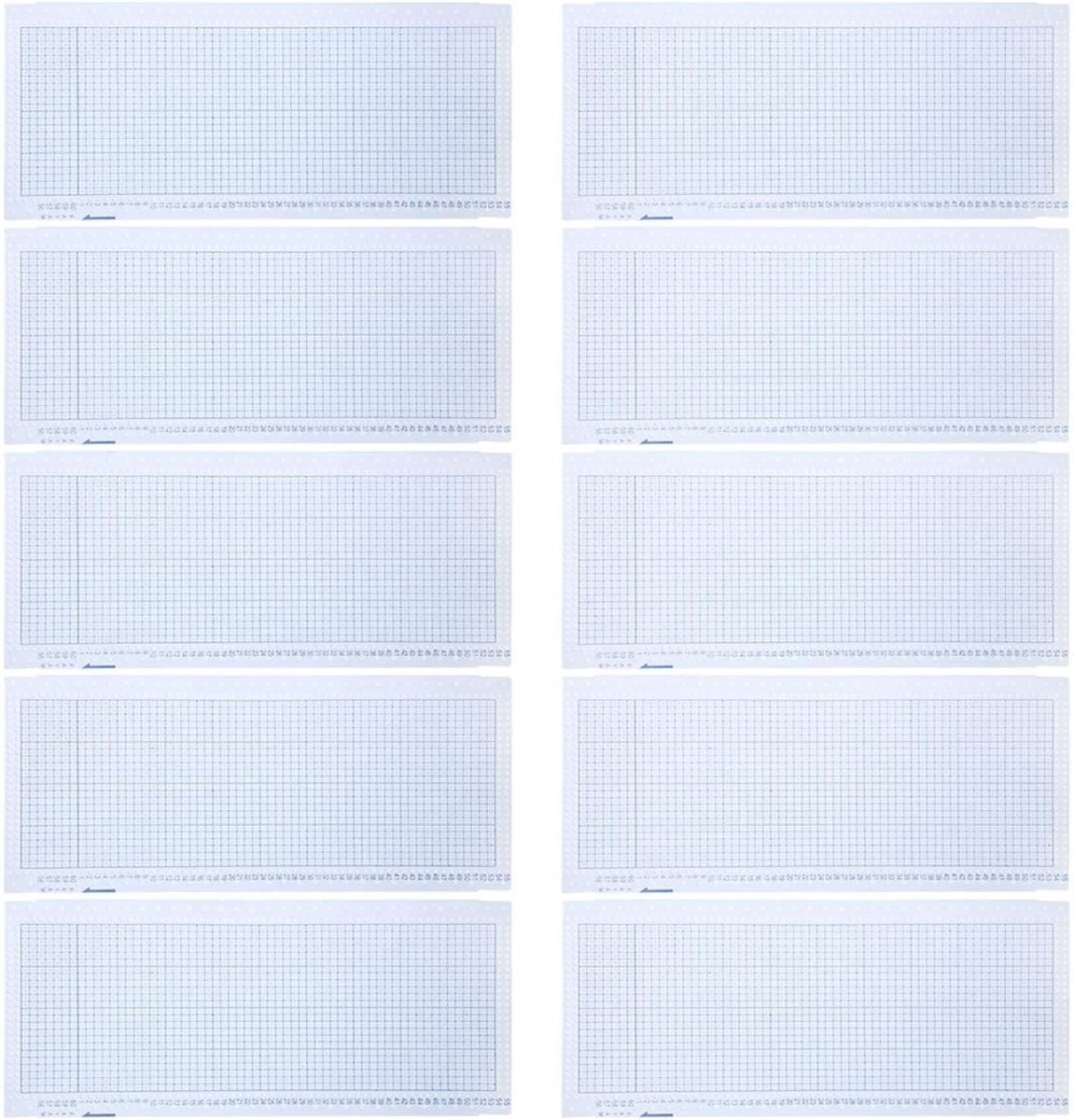 10 Stuks Breimachine Kaarten voor 24 Steken - Punch Cards voor Breien, DIY Trui Handwerk Accessoires, 32x14cm Per Kaart