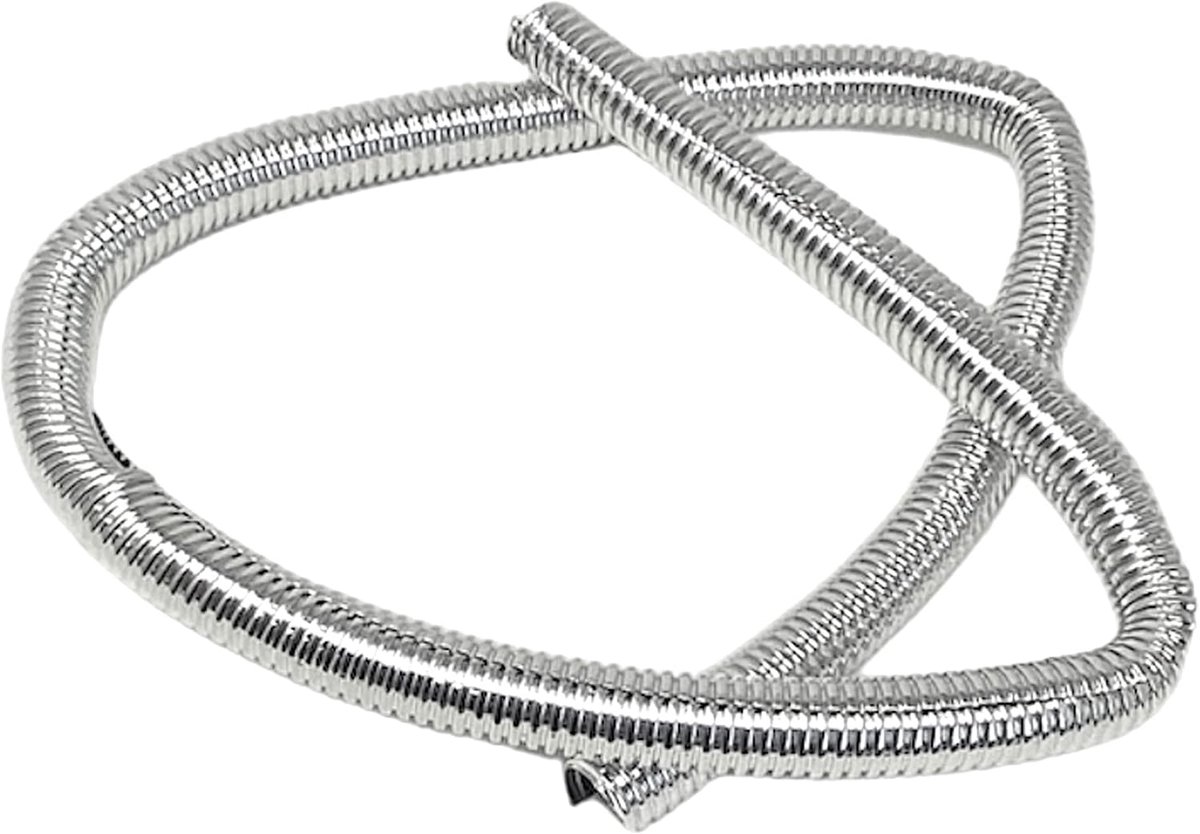 Beschermende Chrome Spiraal Wrap voor Kabel Draad Netjes Slang Cover 15mm x 1m Lange Dier Proof Draad Management Split Mouw Cord