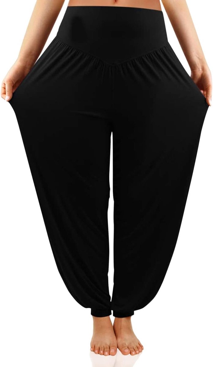 Yogabroek voor dames, harembroek, sport, curvy, joggingbroek, vrijetijdsbroek, elegante lange sportbroek