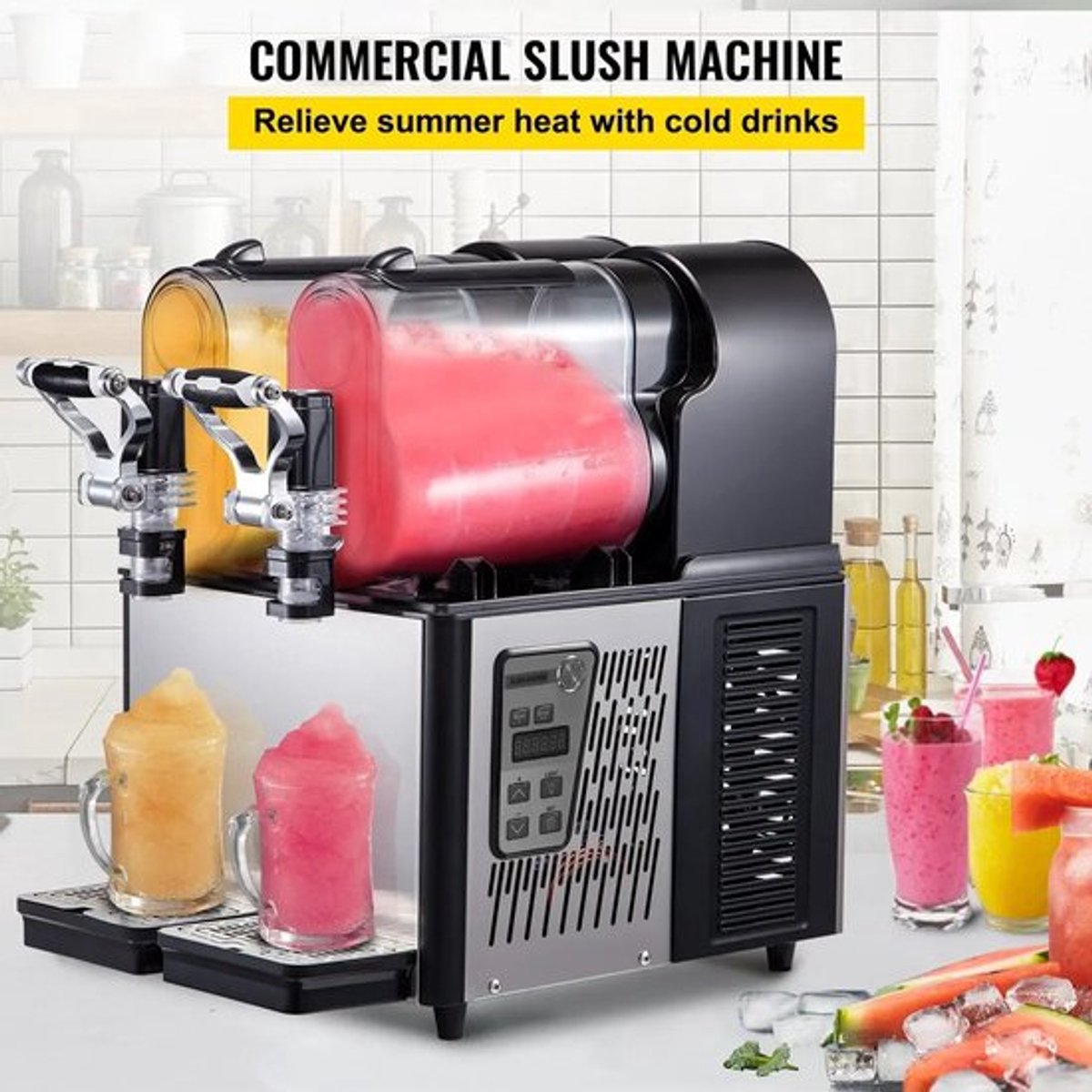 Slush Machine Commercieel - 6L Capaciteit - 370W Vermogen - RVS Behuizing - Voor Slush Dranken