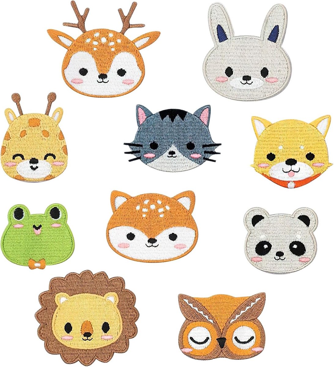 Dieren Borduurpatches en Applicaties voor Kinderen, Kleding, Jeans, T-Shirts, Jassen en Rugzakken - 10 Stuks