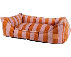 Beeztees Next Gen Stripez Orthopedische hondenmand - Hondenbed - Memory foam - Met rits - Roze - 100x80x27 cm