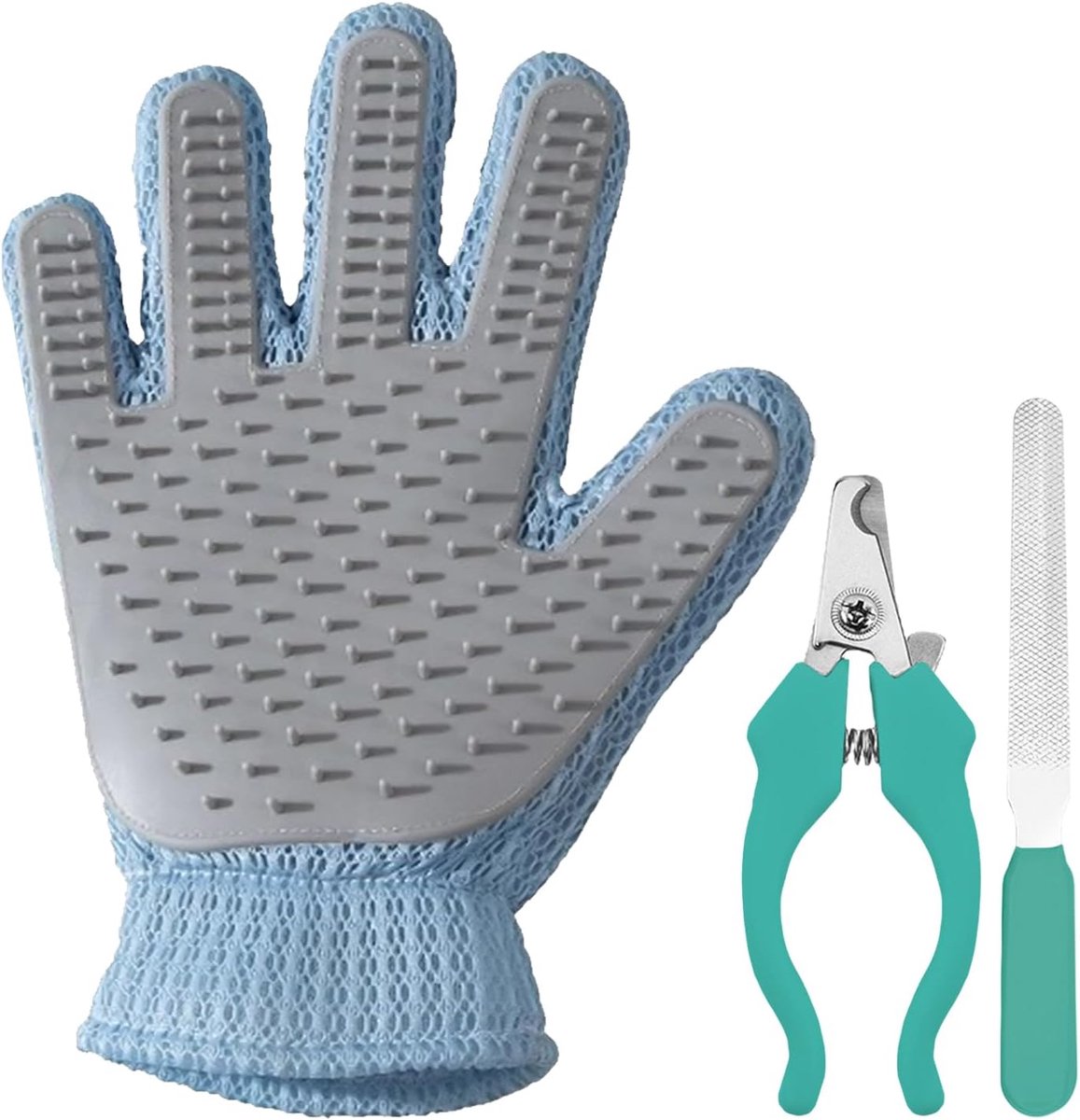 Handschoenen, 1 Nagelknipper, Nagel Wrijven, Ontharing Handschoenen, Massage Bad Borstel, Geschikt Voor Langharige En Kortharige Huisdieren.
