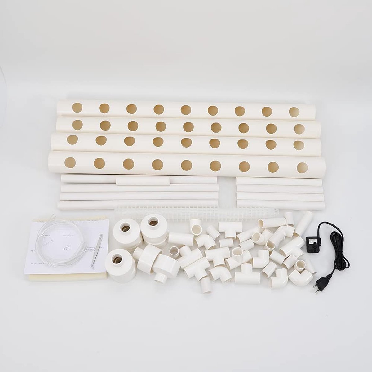 通用 Hydrocultuur Grow Kit, geen bodem, hydrocultuur groeiset, 1 laag hydrocultuursysteem met pvc-scharnier voor het kweken van groenten en fruit op balkons, hallen en binnenplaatsen (36 locaties)