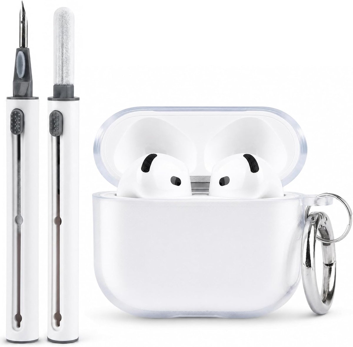 Compatibel met AirPods4 Transparante TPU Draadloos Opladen