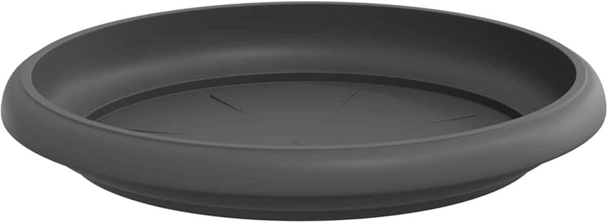 Ronde bloemplaat, 24 stuks, zwart, Ø 14 x 2 cm, kunststof, waterdichte plantenpot, onderschotel, ronde plantenonderzetter, bloempot, voor binnen- en buitenplanten, 42020320