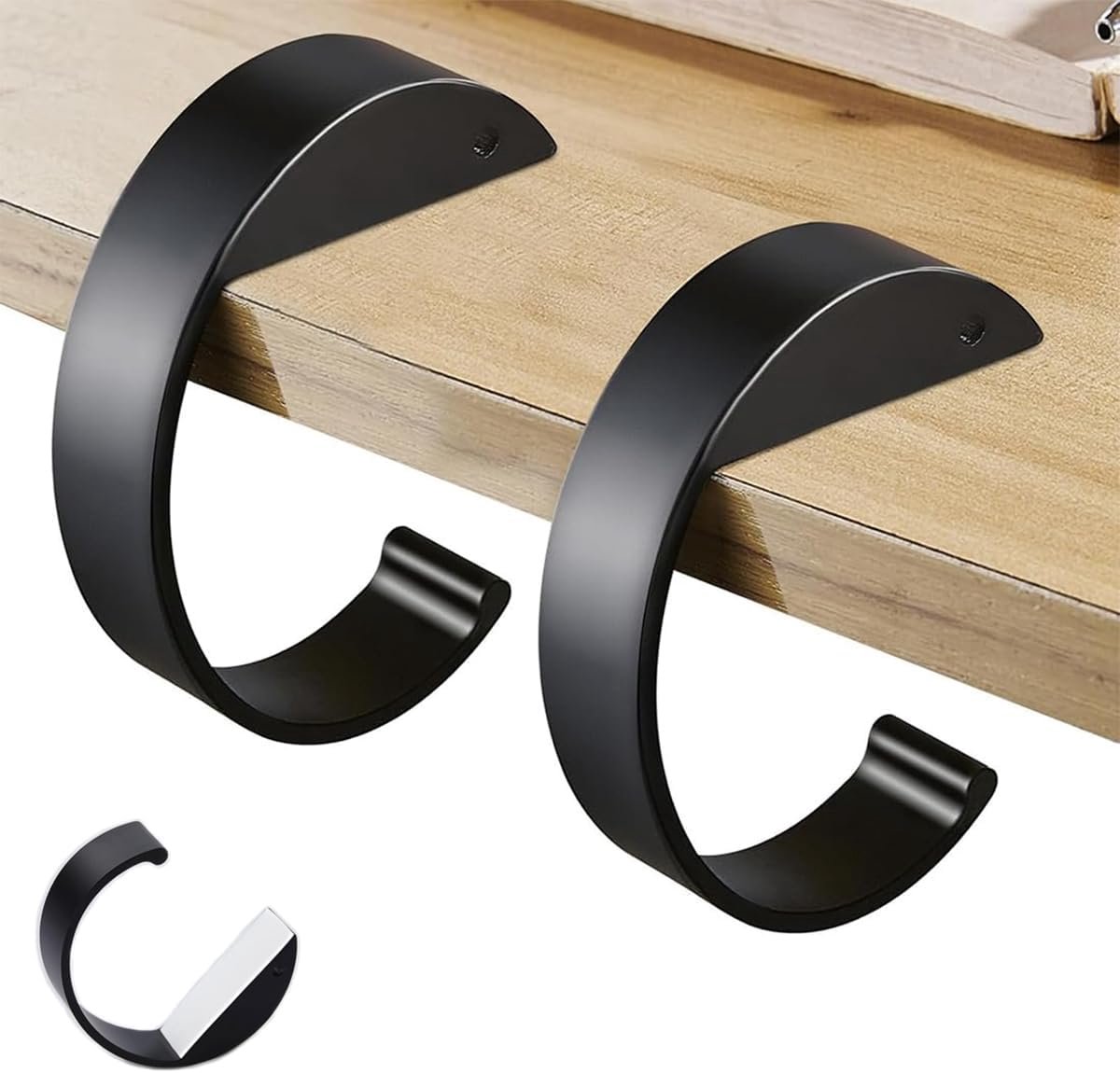 Tashouder voor tafel, 2 stuks C-vormige handtashaken van metaal