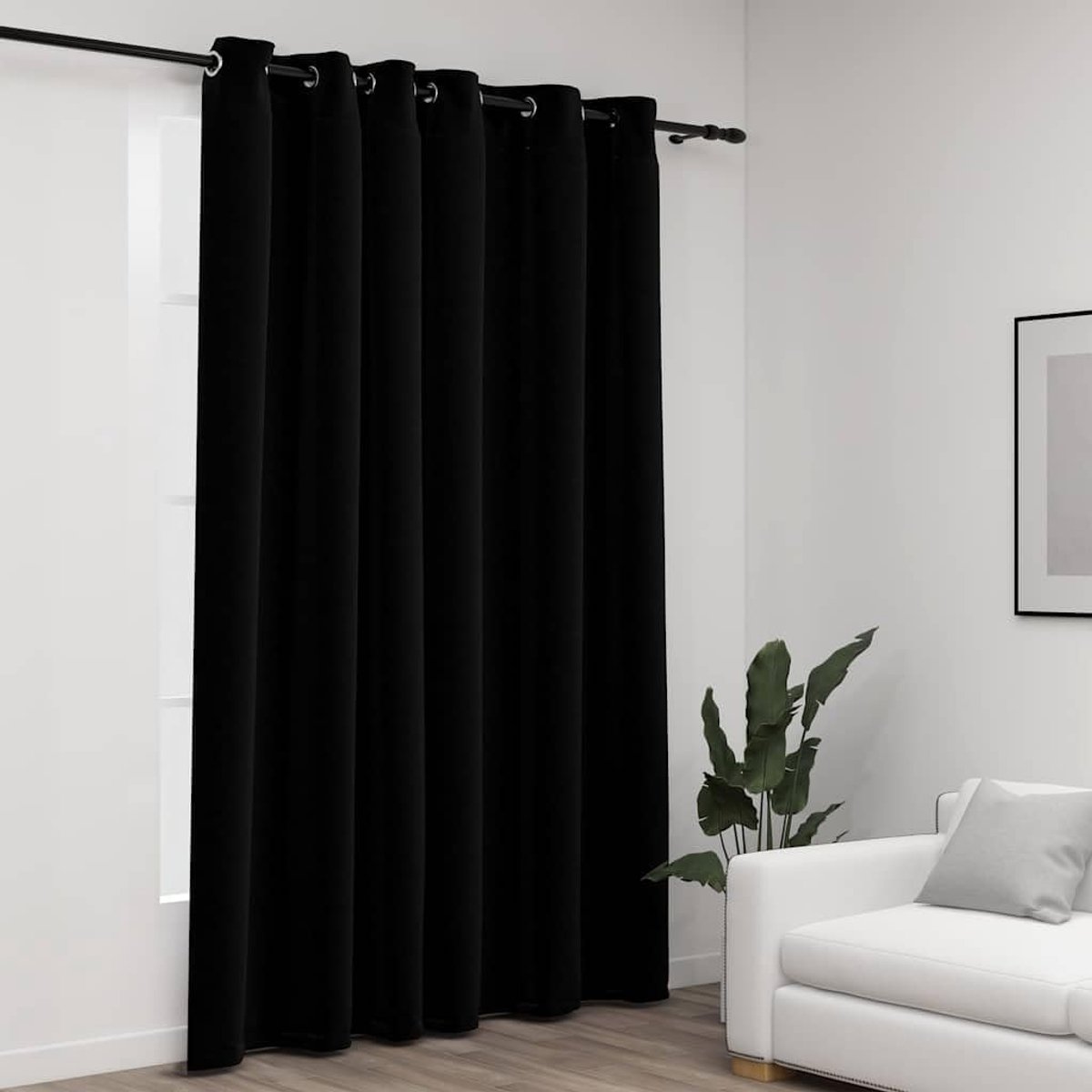 Oogjes linnenlook ondoorzichtig zwart