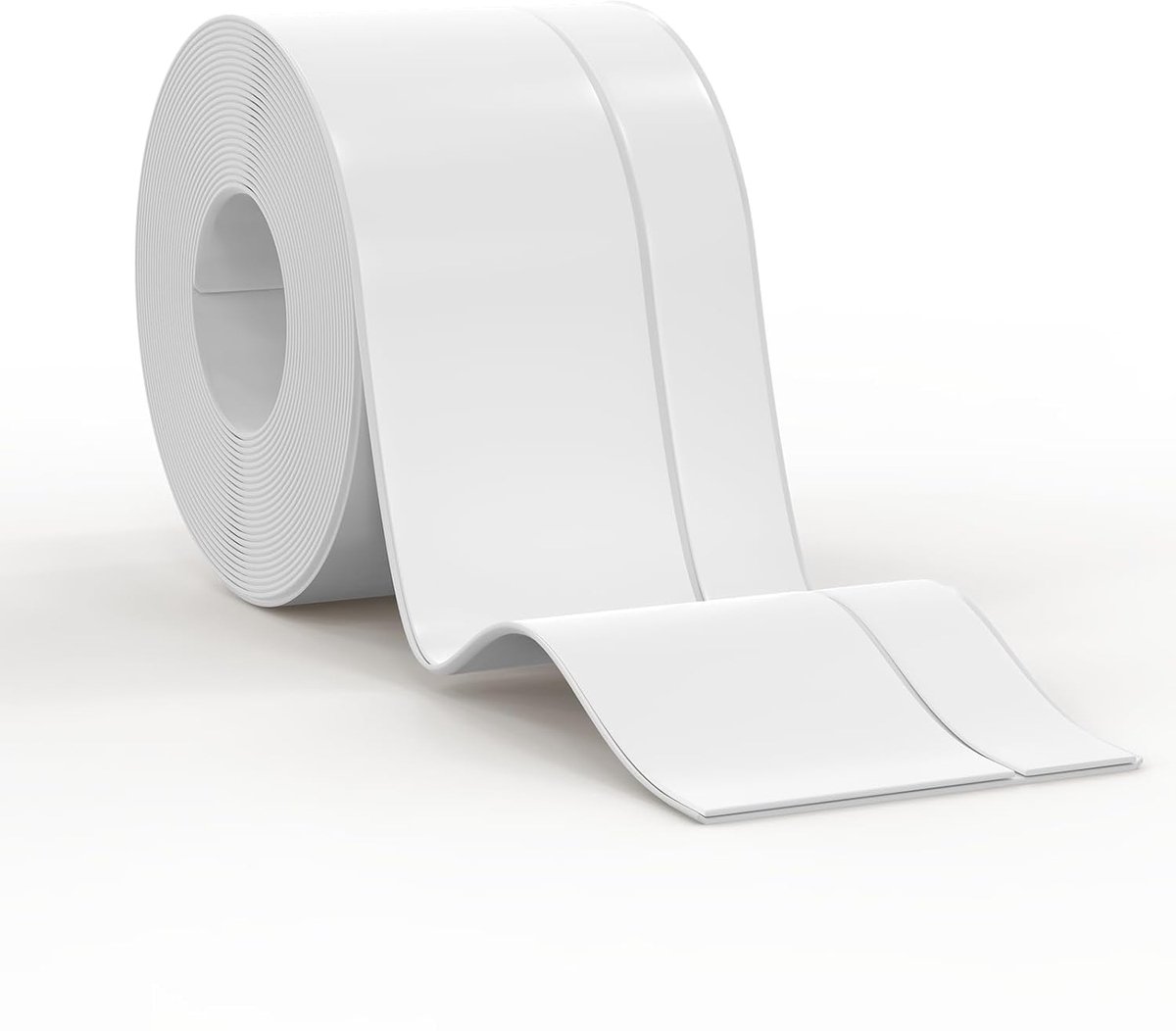 plint zelfklevend, 10 meter flexibele PVC plint 50 x 20 mm, kniklijst voor keuken, badkamer en muur, decoratief, uv-bestendig, wit