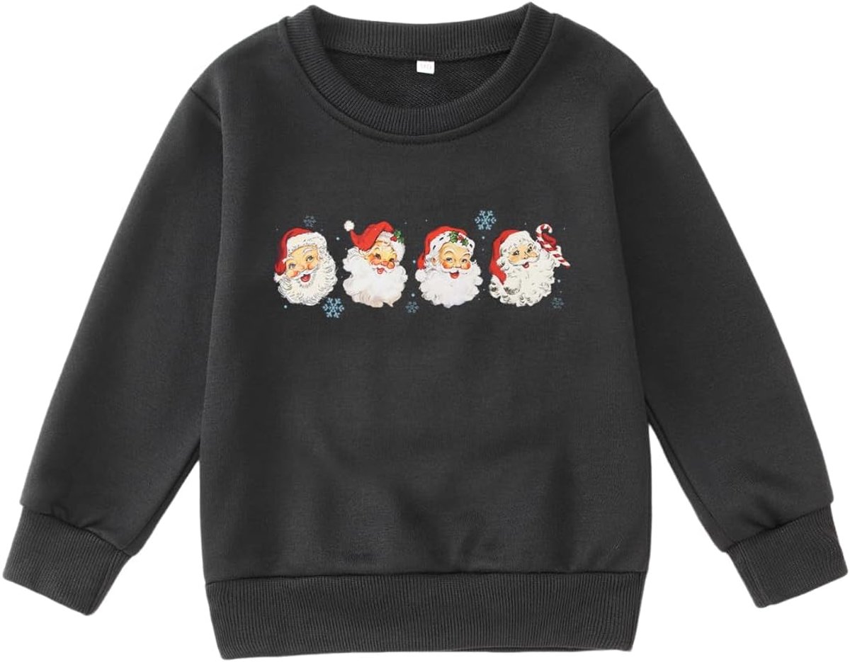 C&M WODRO Baby kerstsweatshirt kinderen kersttrui kerstman printer sweatshirt festival outfits herfst winter babykleding kleine kinderen trui ronde hals lange mouwen