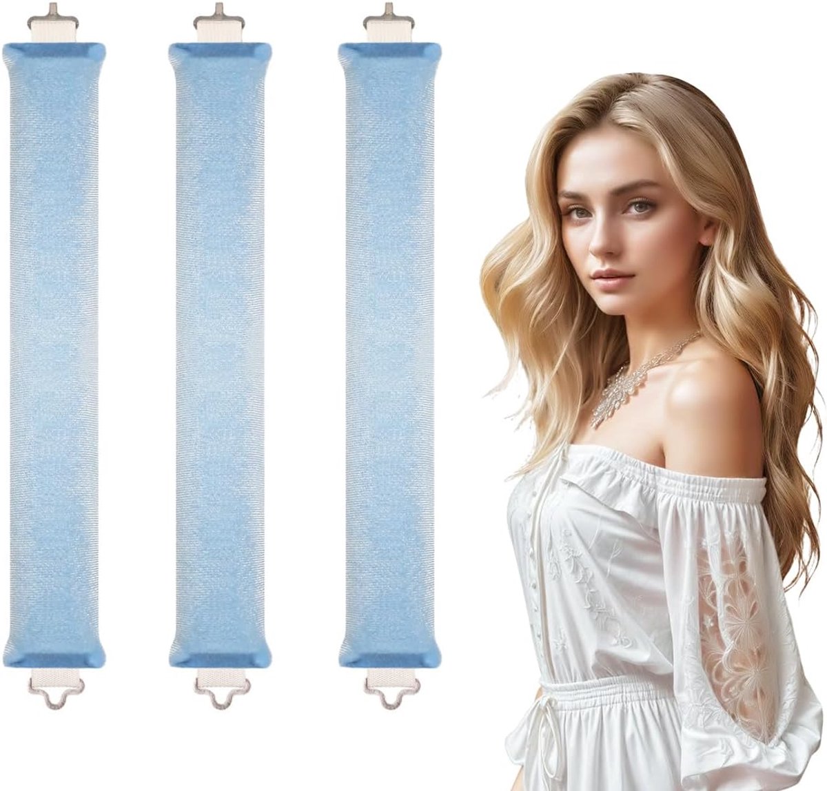 Krulspelden, hitteloze krulband, 's nachts met haken, overnight blowout krullen zonder hitte, krulspelden heatless krullen voor alle haartypes