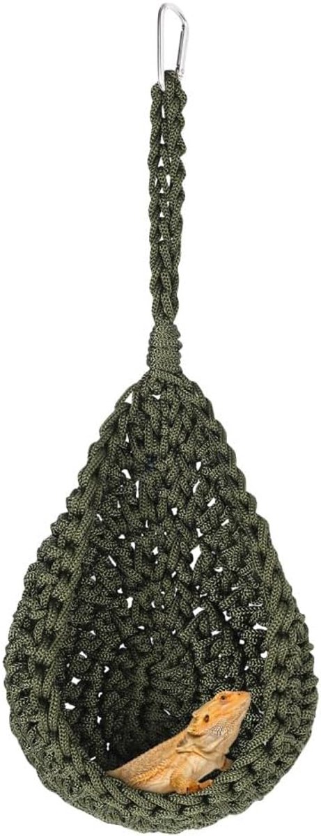 Dailygoods- Reptielen Hangmat Handgeweven - Schommelbed - Multifunctionele Habitat - Veilig Ophangsysteem - Comfortabel - Ademend